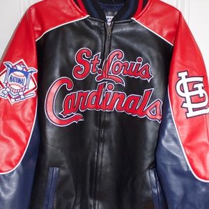 leather Jacket St Louis Cardinals embroidered